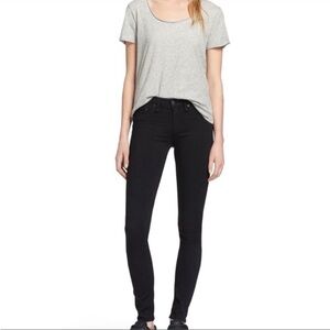 Rag & Bone The Legging Distressed Pant in Black Plush | Size 27
